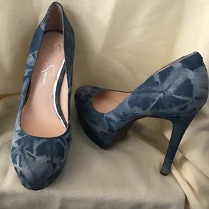 Jessica Simpson Blue Denim Heels